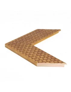 Muestra moldura Braid 701/825 · 85×18 mm · Oro