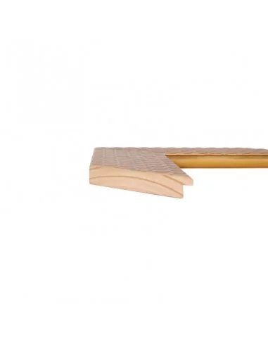 Muestra moldura Braid 701/825 · 85×18 mm · Oro