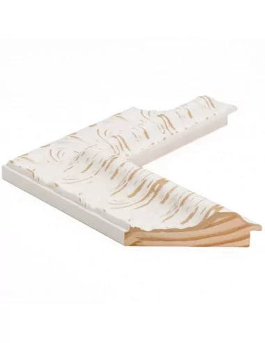 Muestra moldura Traviata 694/010 · 99×43 mm · Blanco