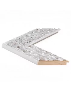 Muestra moldura Volcano 700/741 · 85×20 mm · Plata