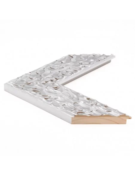 Muestra moldura Volcano 700/741 · 85×20 mm · Plata