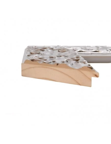 Muestra moldura Volcano 700/741 · 85×20 mm · Plata