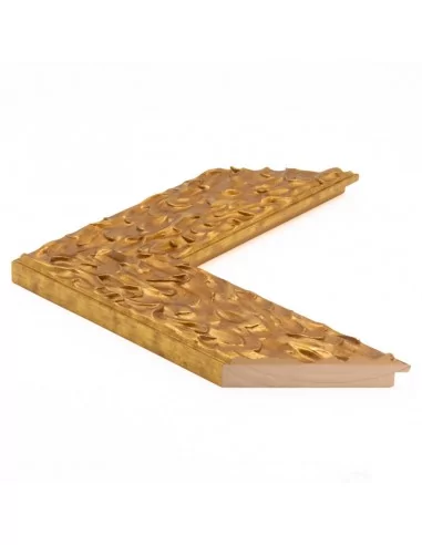 Muestra moldura Volcano 700/841 · 85×20 mm · Oro
