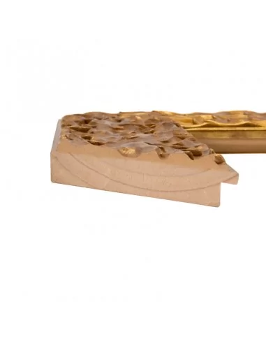 Muestra moldura Volcano 700/841 · 85×20 mm · Oro