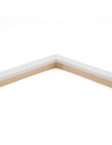 Muestra moldura Nordic 706/0111 · 18×18 mm · Blanco
