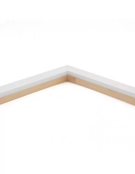 Muestra moldura Nordic 706/0111 · 18×18 mm · Blanco