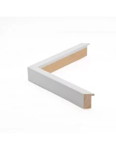 Muestra moldura Nordic 708/0111 · 18×41 mm · Blanco
