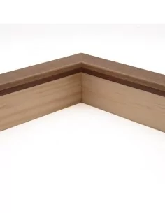 Muestra moldura Nordic 709/1605 · 28×52 mm · Avellana 2