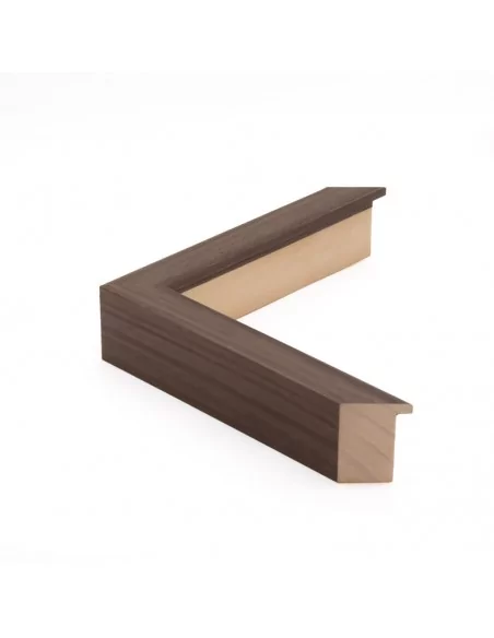 Muestra moldura Nordic 709/1760 · 28×52 mm · Nogal