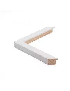 Muestra moldura Nordic 710/0111 · 28×25 mm · Blanco