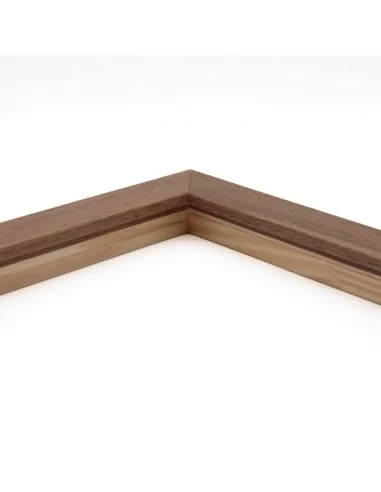 Muestra moldura Nordic 710/1605 · 28×25 mm · Avellana