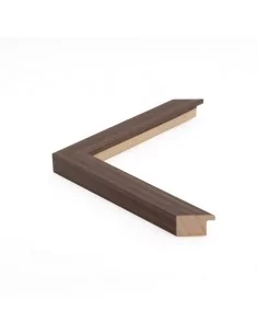 Muestra moldura Nordic 710/1760 · 28×25 mm · Nogal
