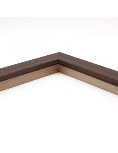 Muestra moldura Nordic 710/1760 · 28×25 mm · Nogal