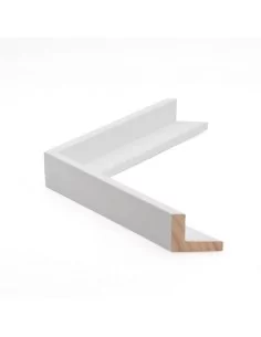 Muestra moldura Nordic 670/0111 · 38×45 mm · Blanco