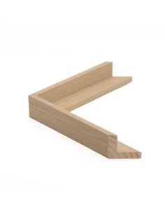 Muestra moldura Nordic 670/0305 · 38×45 mm · Roble