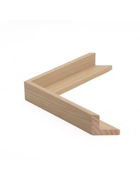 Muestra moldura Nordic 670/0305 · 38×45 mm · Roble