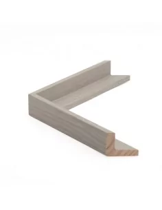 Muestra moldura Nordic 670/2830 · 38×45 mm · Gris