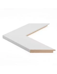 Muestra moldura Nordic 712/0111 · 85×17 mm · Blanco