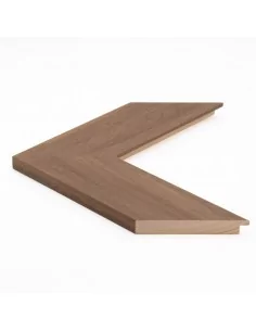 Muestra moldura Nordic 712/1605 · 85×17 mm · Avellana