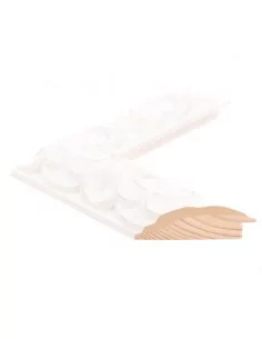 Muestra moldura Corazza 695/010 · 89×41 mm · Blanco