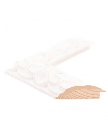 Muestra moldura Corazza 695/010 · 89×41 mm · Blanco