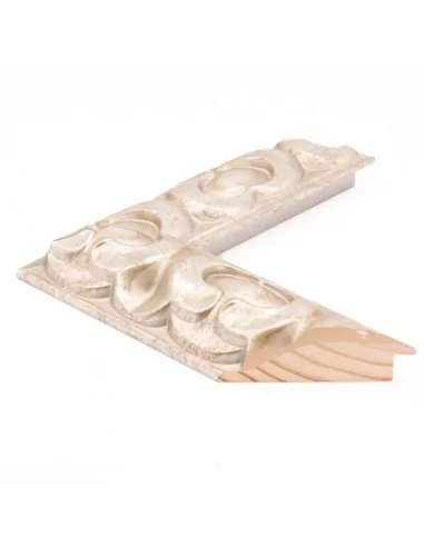 Muestra moldura Corazza 695/749 · 89×41 mm · Plata