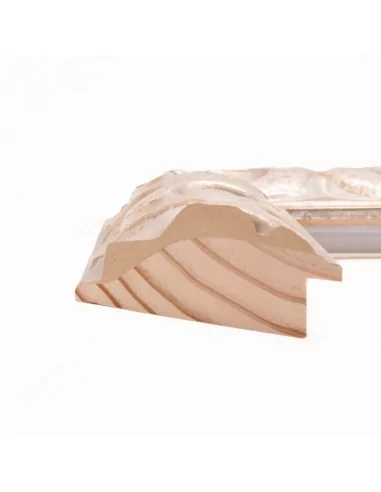 Muestra moldura Corazza 695/749 · 89×41 mm · Plata