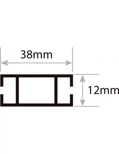 PERFIL ALUMINIO travesaño refuerzo. Perfil 46.