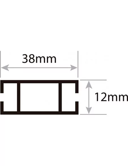 PERFIL ALUMINIO travesaño refuerzo. Perfil 46.