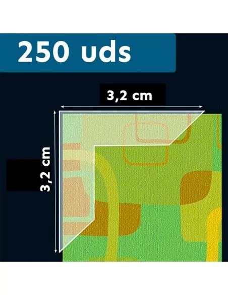 Esquinas Lineco de montaje enmarcado de polipropileno 32 mm. 250 unidades