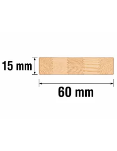 Tasseau en Bois de Pin Joint Finger 60x15 mm 2