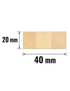 Listón de Madera de Abeto Alistonado 40x20 mm 2