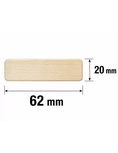 Tasseau en Bois Ayous 62x20 mm - Bords Arrondis 2
