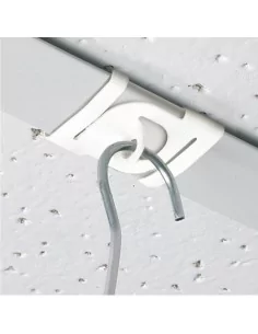 COLGADOR METÁLICO BLANCO PARA TECHOS DESMONTABLES DE 24 mm