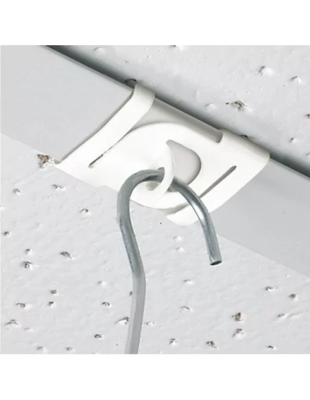 COLGADOR METÁLICO BLANCO PARA TECHOS DESMONTABLES DE 24 mm COLGADOR METÁLICO BLANCO PARA TECHOS DESMONTABLES DE 24 mm
