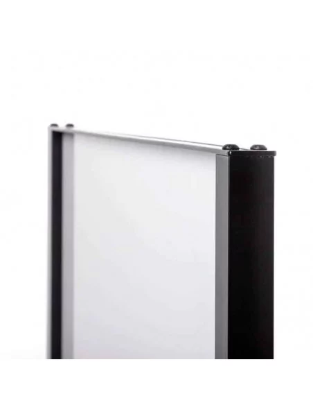 Totem publicitaire rigide pour panneau PVC 3 mm double face finition noir mat RUBINE