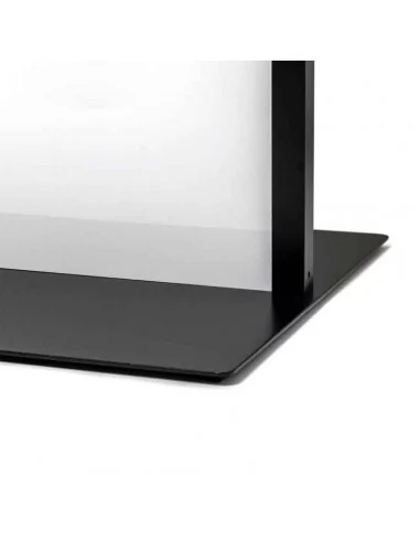 Totem publicitário rígido para painel PVC 3 mm 70x200 cm dupla face com acabamento preto Totem publicitário rígido para painel PVC 3 mm 70x200 cm dupla face com acabamento preto