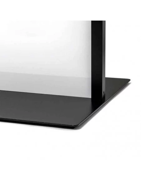 Totem publicitaire rigide pour panneau PVC 3 mm double face finition noir mat RUBINE