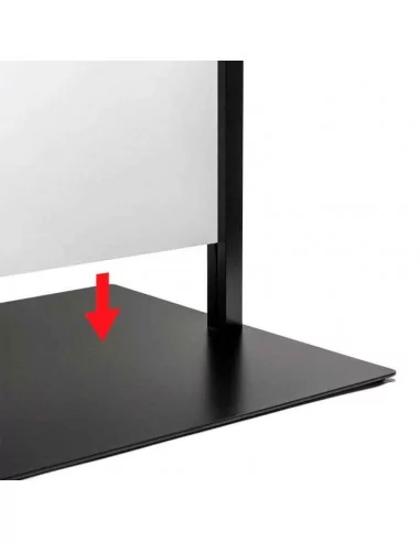 Totem publicitaire rigide pour panneau PVC 3 mm double face finition noir mat RUBINE