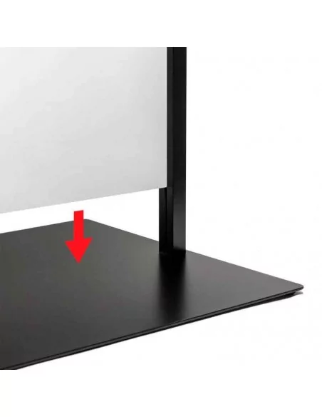 Totem publicitaire rigide pour panneau PVC 3 mm double face finition noir mat RUBINE