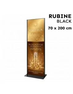Tótem publicidad para PVC 3mm doble cara acabado negro RUBINE