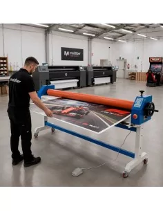 Laminador elétrico a frio 160 cm por segundo com patas e pedal de ação