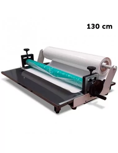 Laminadora manual 130 cm en frío de sobremesa con portarrollos Laminadora manual 130 cm en frío de sobremesa con portarrollos