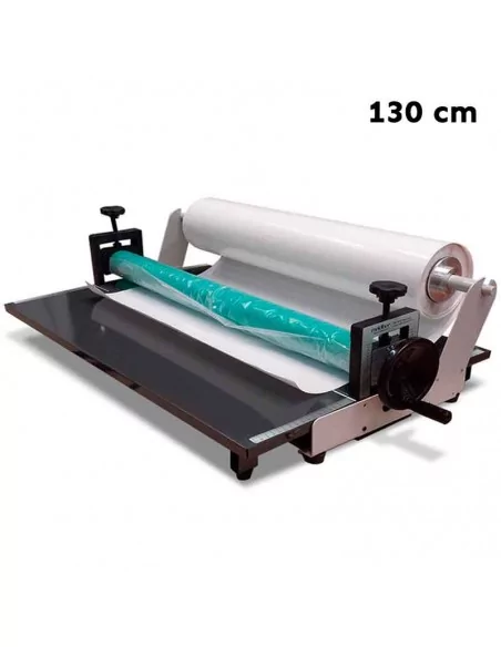 Laminadora manual 130 cm en frío de sobremesa con portarrollos Laminadora manual 130 cm en frío de sobremesa con portarrollos