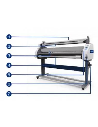 Laminadora eléctrica y neumática de 160 cm con un rodillo calorífico Laminadora eléctrica y neumática de 160 cm con un rodillo calorífico