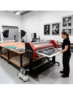Laminadora elétrica e pneumática de 160 cm Sumach T165Pro com rolo aquecido