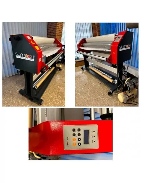 Laminadora eléctrica y neumática de 160 cm Sumach T165Pro con un rodillo calorífico
