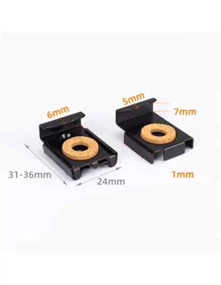 Kit de fixation pour accrocher un miroir de salle de bain. Couleur noire