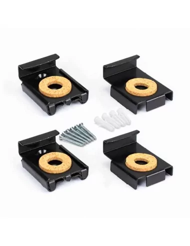 Kit de fixation pour accrocher un miroir de salle de bain. Couleur noire