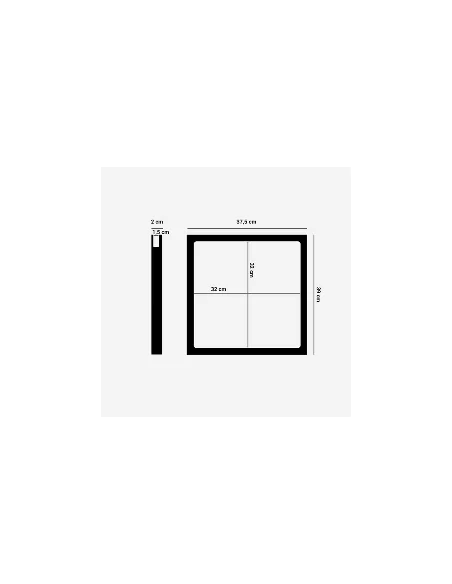 Cadre argenté pour disque vinyle Ø30 cm LP 45 RPM. Modèle OPERA